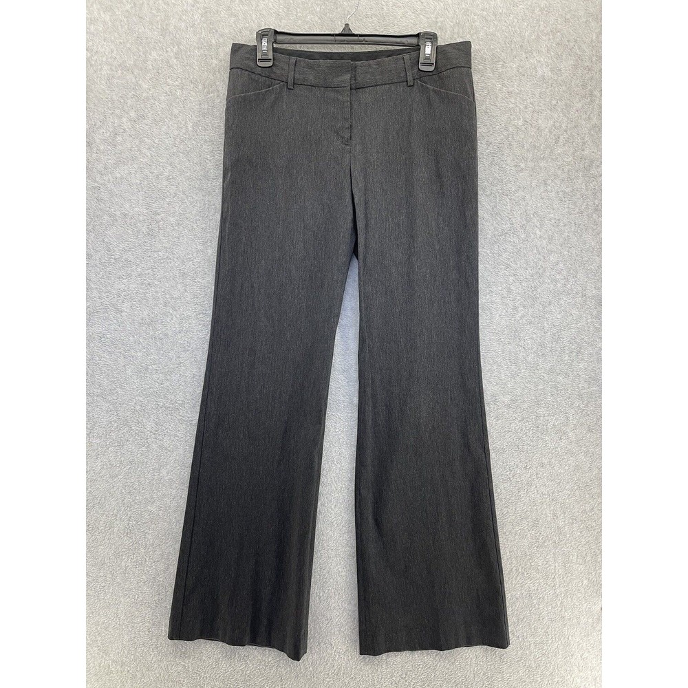 Express Women's Trousers Pants Editor Size 8 Solid Gray Wide Leg